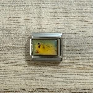 White Cat Italian Charm Bracelet Link